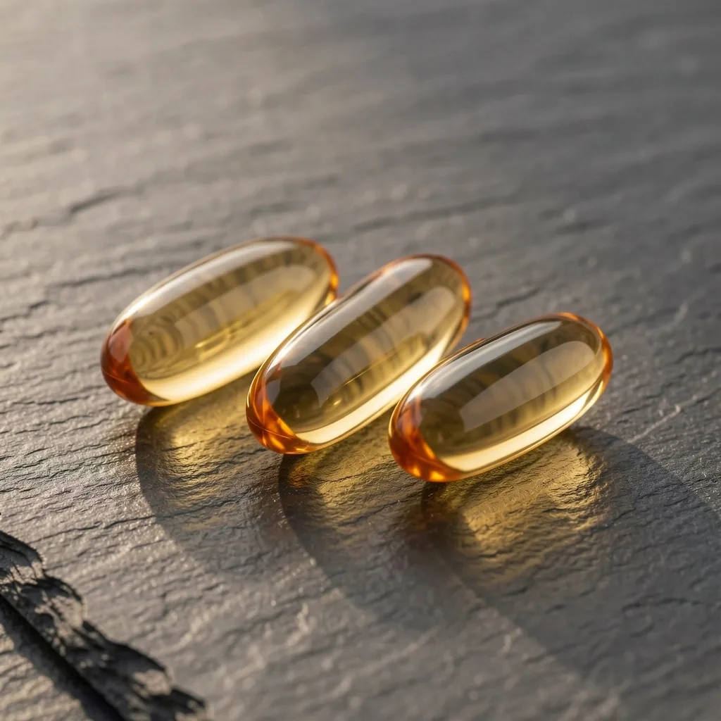 Omega-3 fish oil capsules